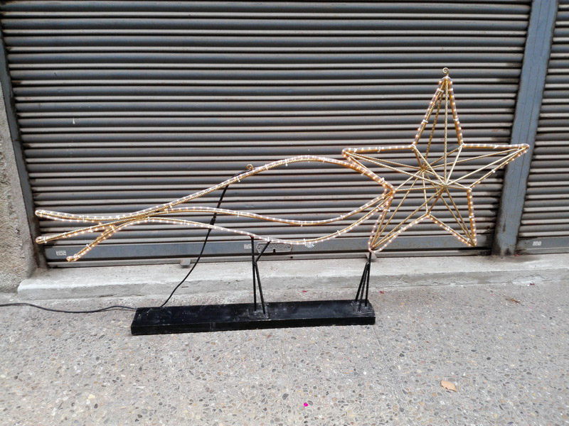 estrella luminosa navidad pie colgar hierro led madera 220v 113x198-108x14-23 _45eu._ 1u